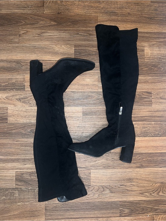 Marc Fisher Shoes - Marc Fisher Black Over-the-Knee Block Heel Boots